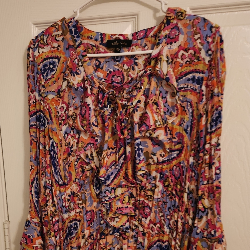 Melissa Paige Colorful Paisley Blouse
